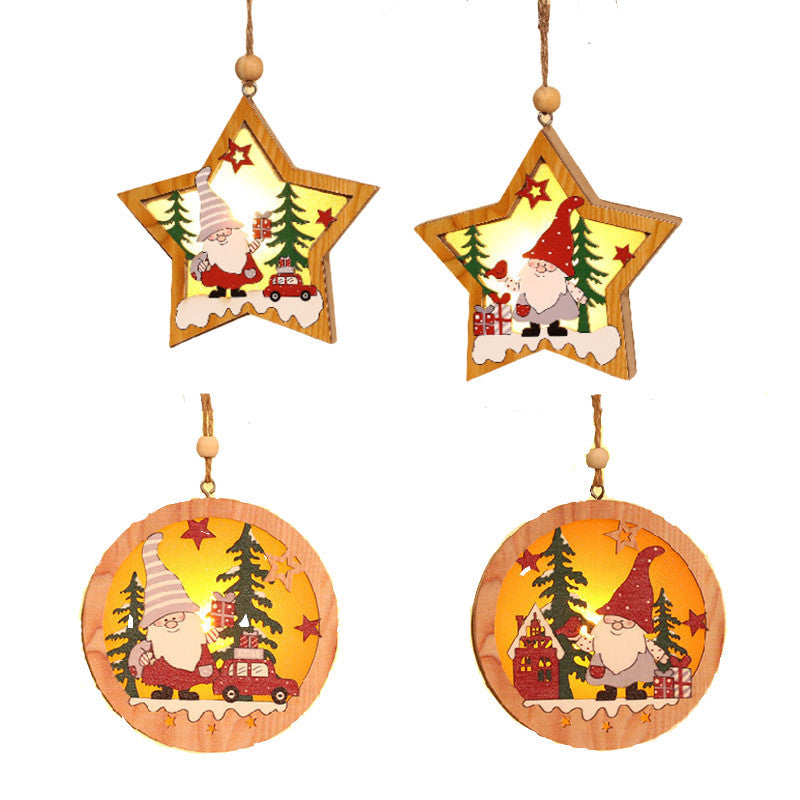 Festive Wooden Christmas Ornament Yeouu