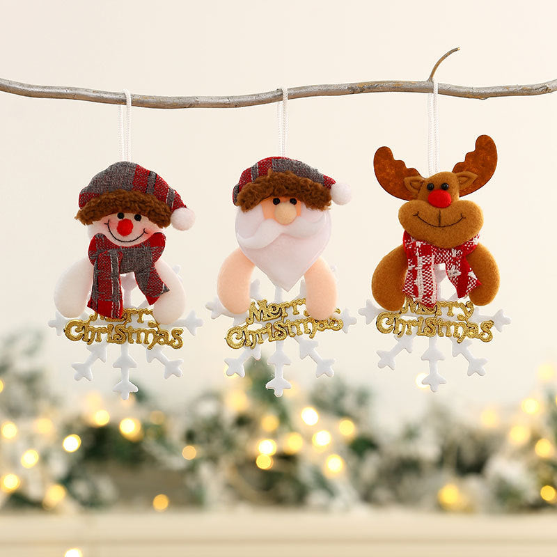 Plush Snowman Holiday Ornament Yeouu