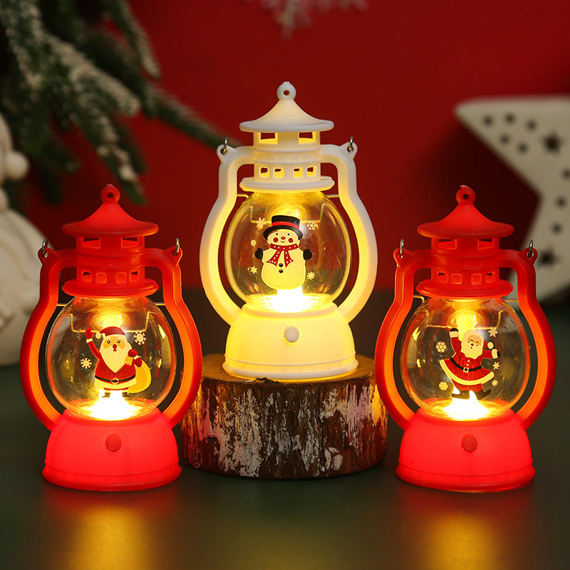 Decorative Christmas lantern with Santa Claus motif Yeouu