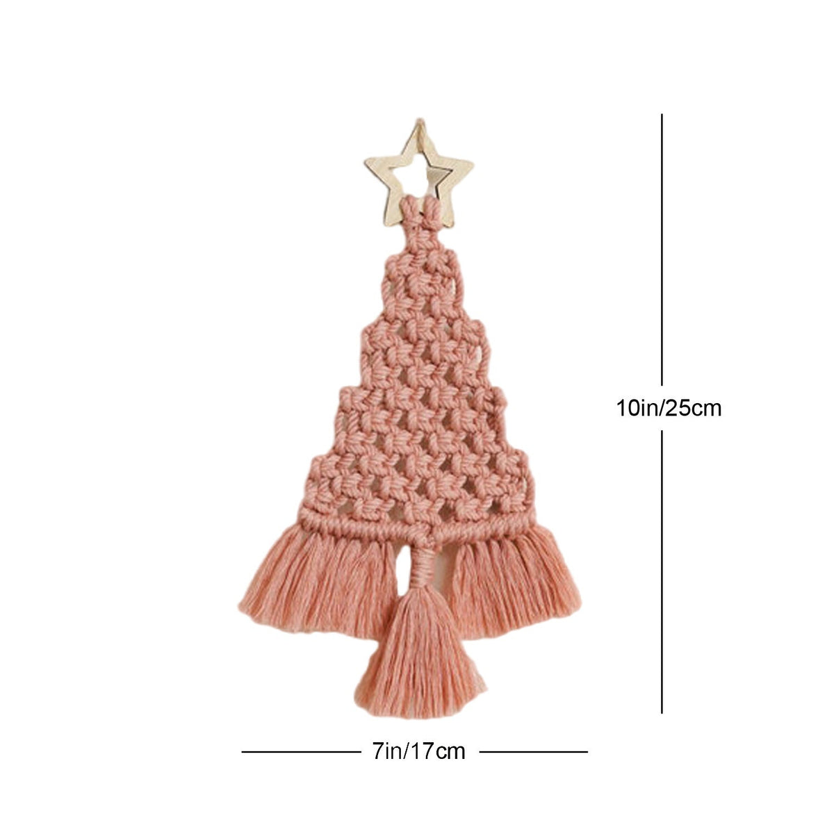 Festive Macrame Christmas Tree Ornament Yeouu