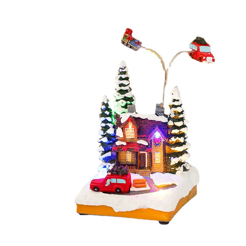 Nostalgic Christmas Village Decoration Yeouu