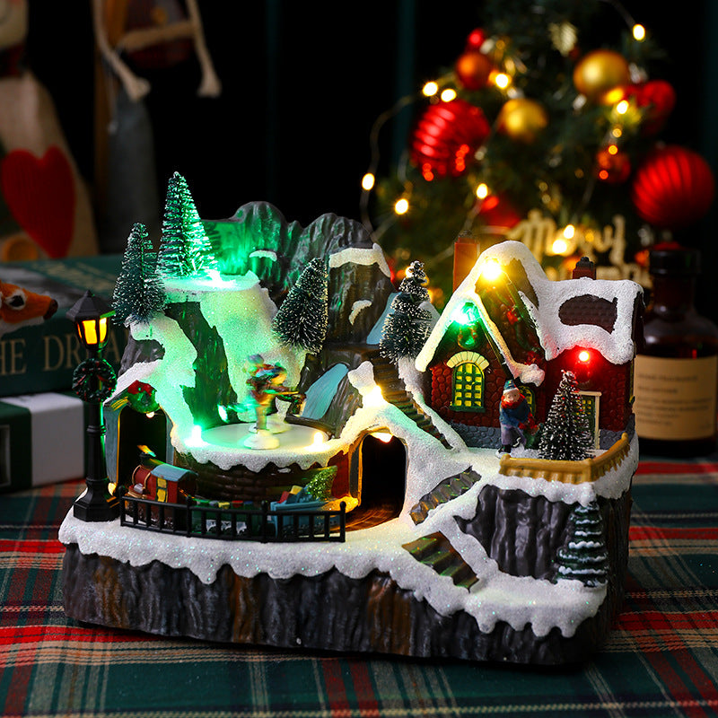 Christmas village with lights Yeouu