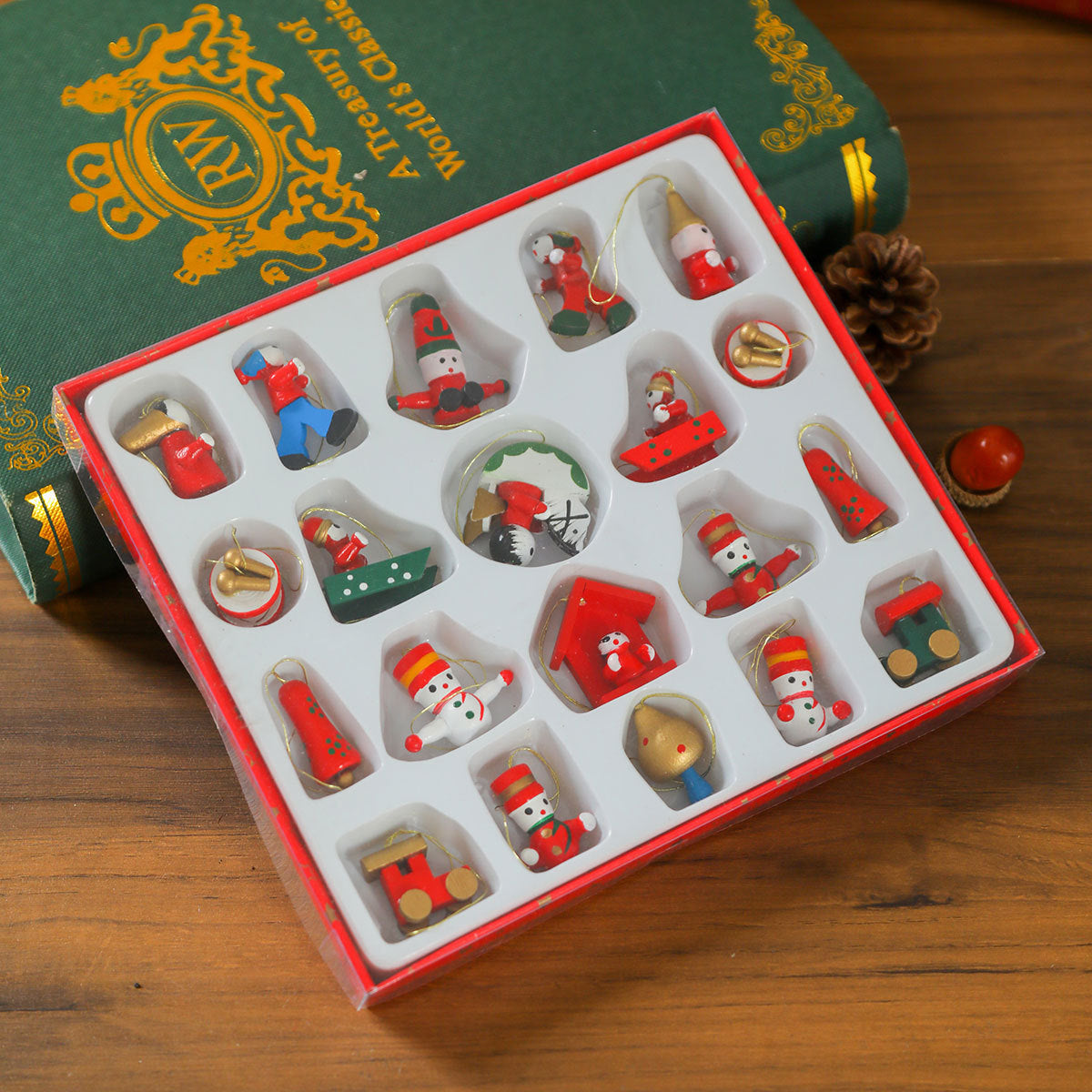 Decorative Christmas Train Figurines Yeouu