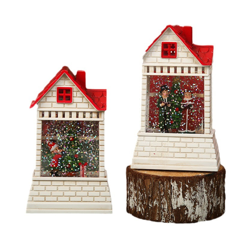 Illuminated Christmas village with moving figures Yeouu