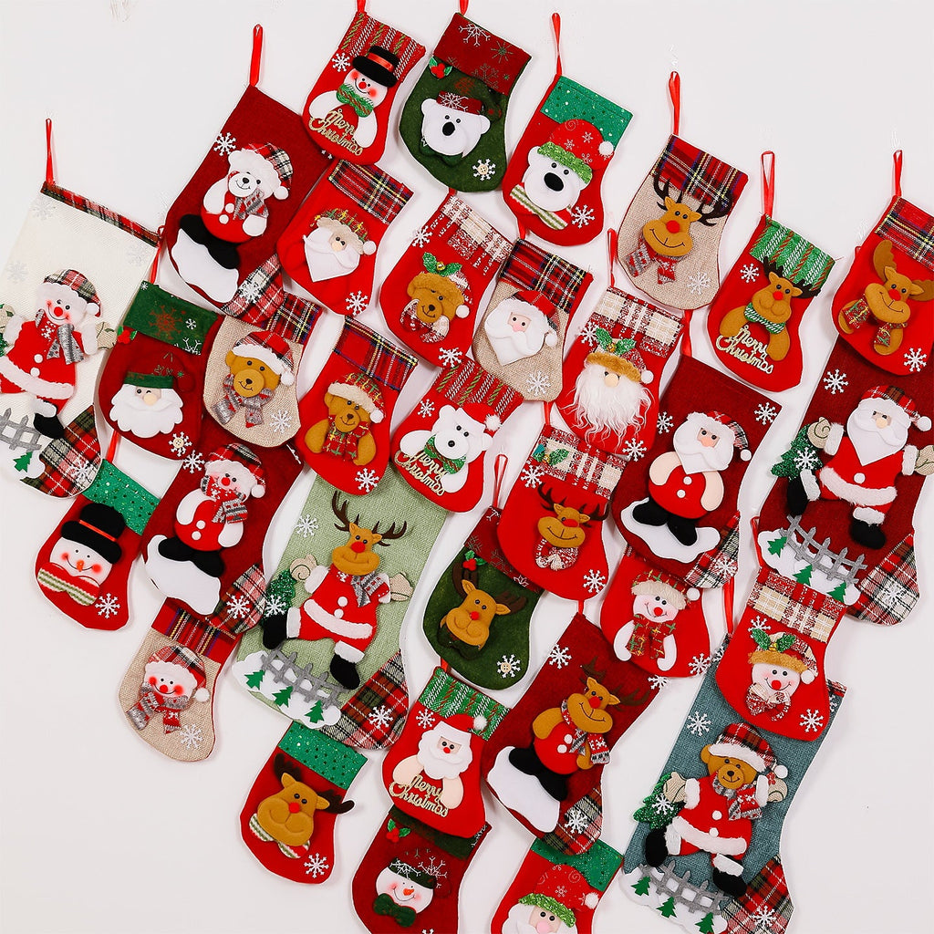 Festive Christmas stocking with reindeer motif Yeouu