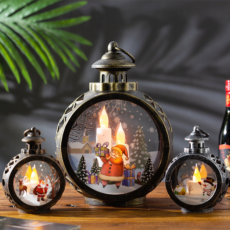 Decorative Christmas lantern with LED lighting