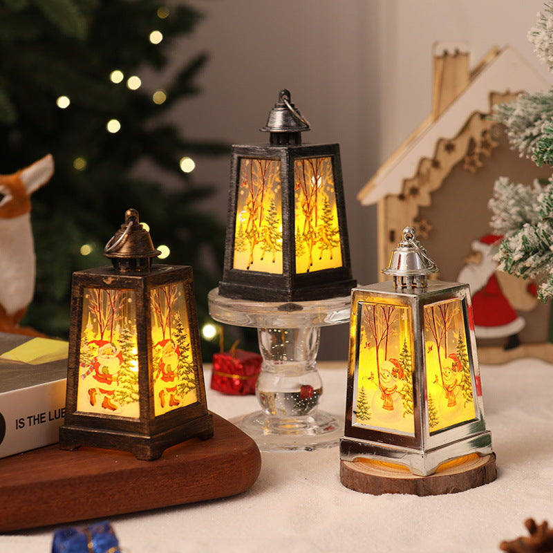 Decorative Christmas lantern with winter motifs Yeouu