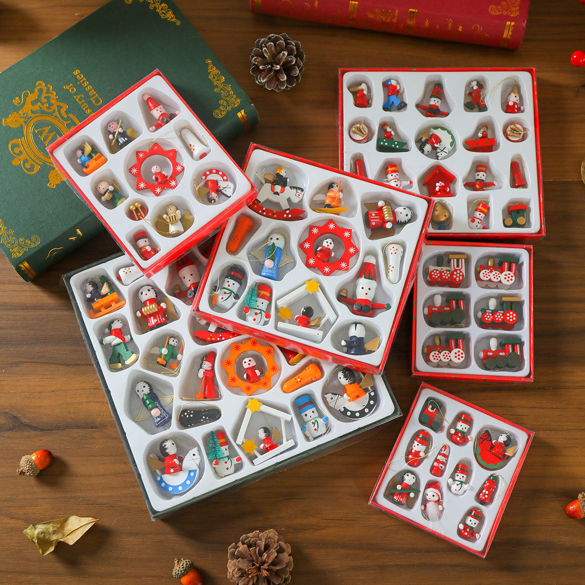 Decorative Christmas Train Figurines Yeouu