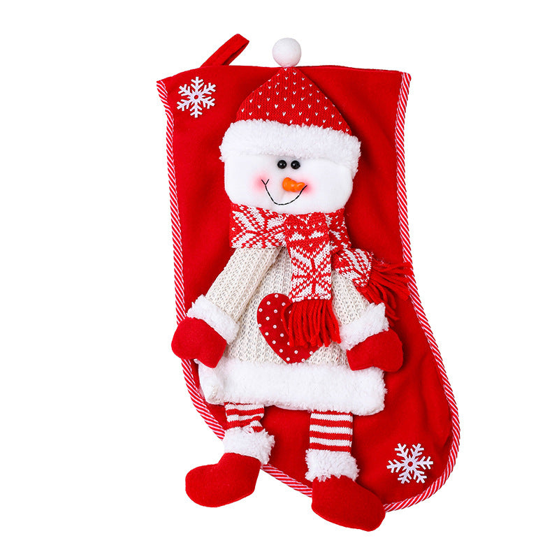 Festive Snowman Christmas Stocking Yeouu