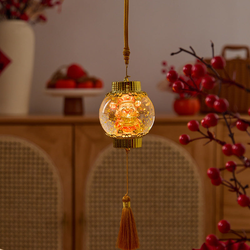 Nostalgic Christmas lantern with festive Santa Yeouu