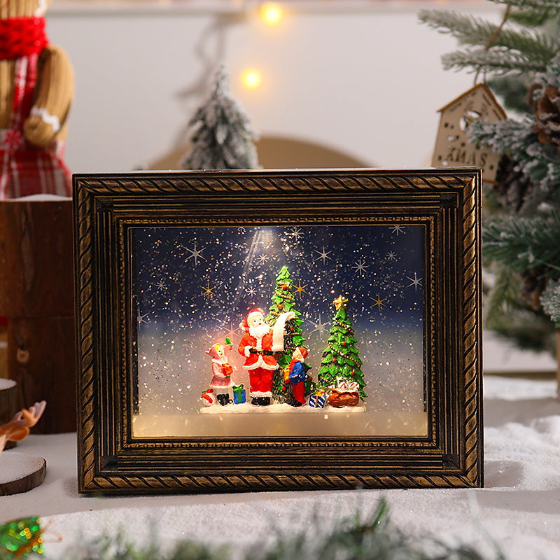 Decorative Christmas motif with snowmen Yeouu