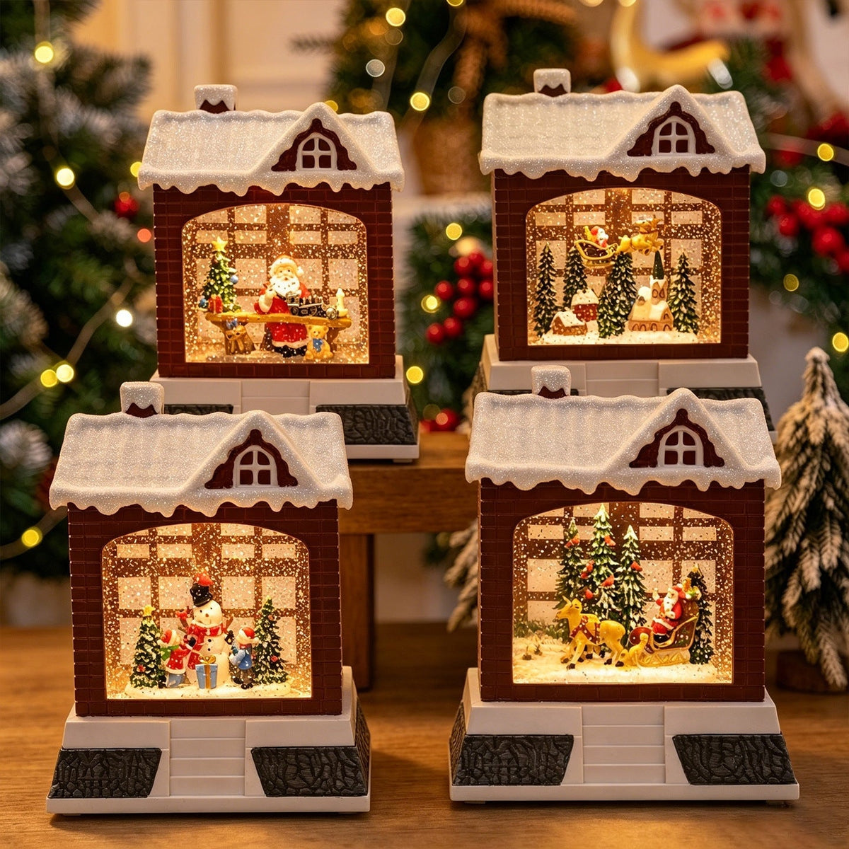 Decorative Christmas lantern with lights Yeouu