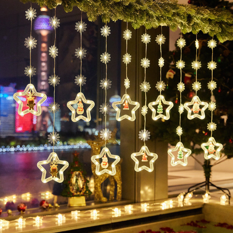Christmas decorative light stars with snowflakes Yeouu