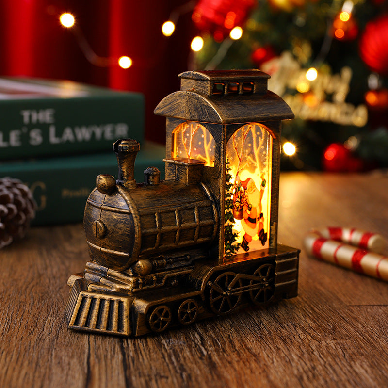 Nostalgic Christmas Train Lantern Yeouu