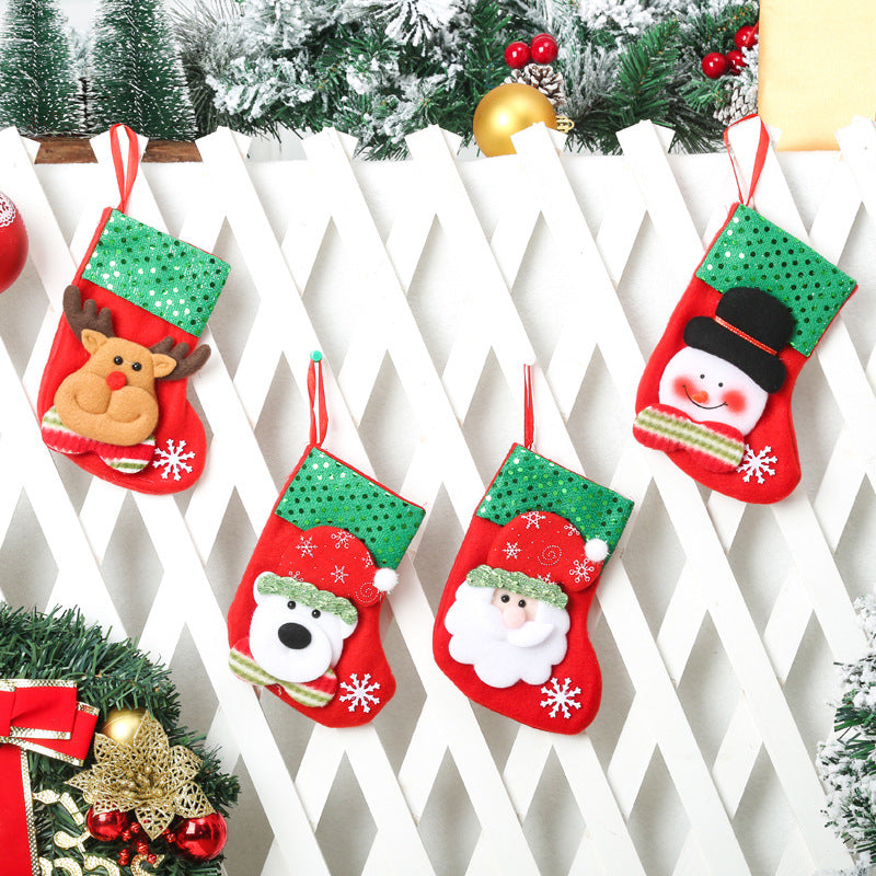 Christmas stocking with reindeer motif Yeouu