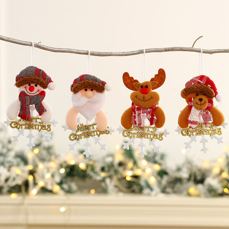 Plush Snowman Holiday Ornament Yeouu