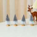 Miniature Christmas Tree Figurines Set Yeouu