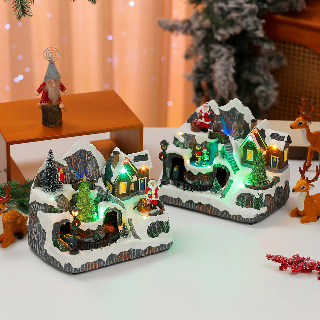 LED Illuminated Christmas Village Decoration Yeouu
