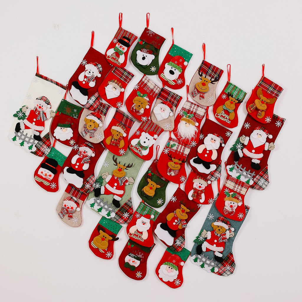 Festive Christmas stocking with reindeer motif Yeouu