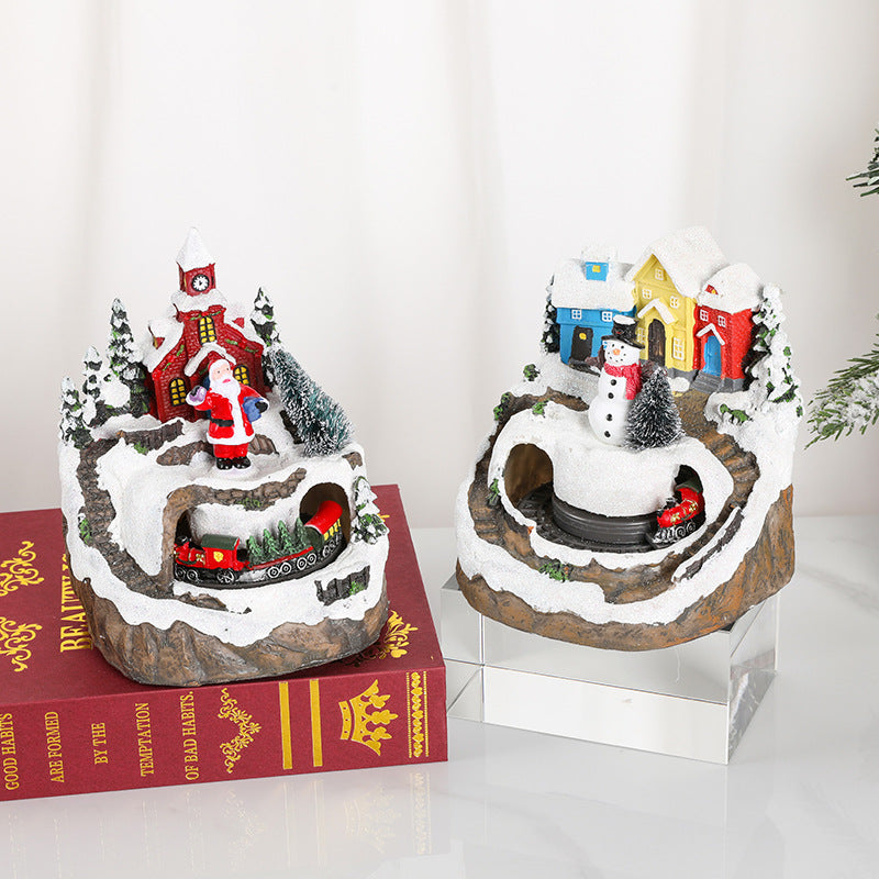 LED Illuminated Christmas Village Scene Yeouu