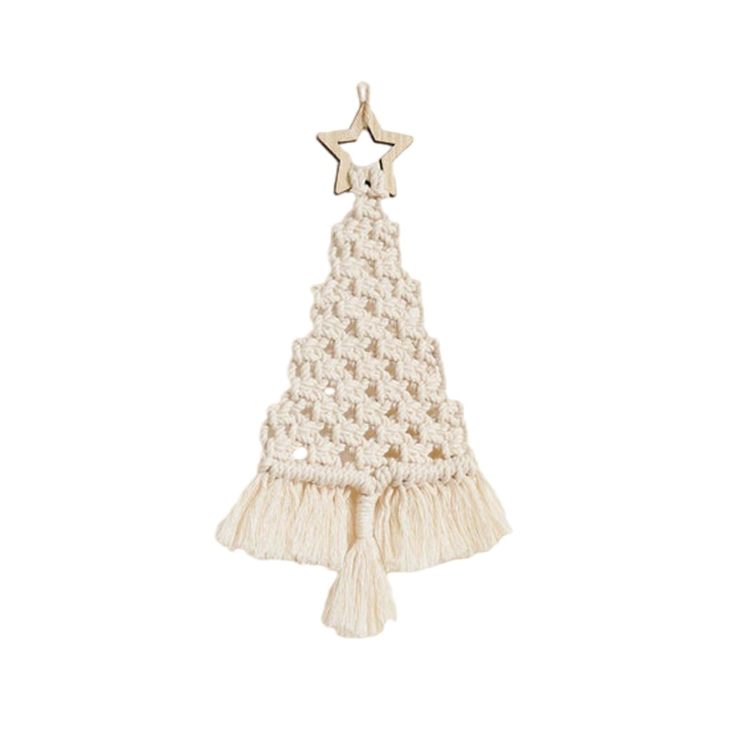 Festive Macrame Christmas Tree Ornament Yeouu