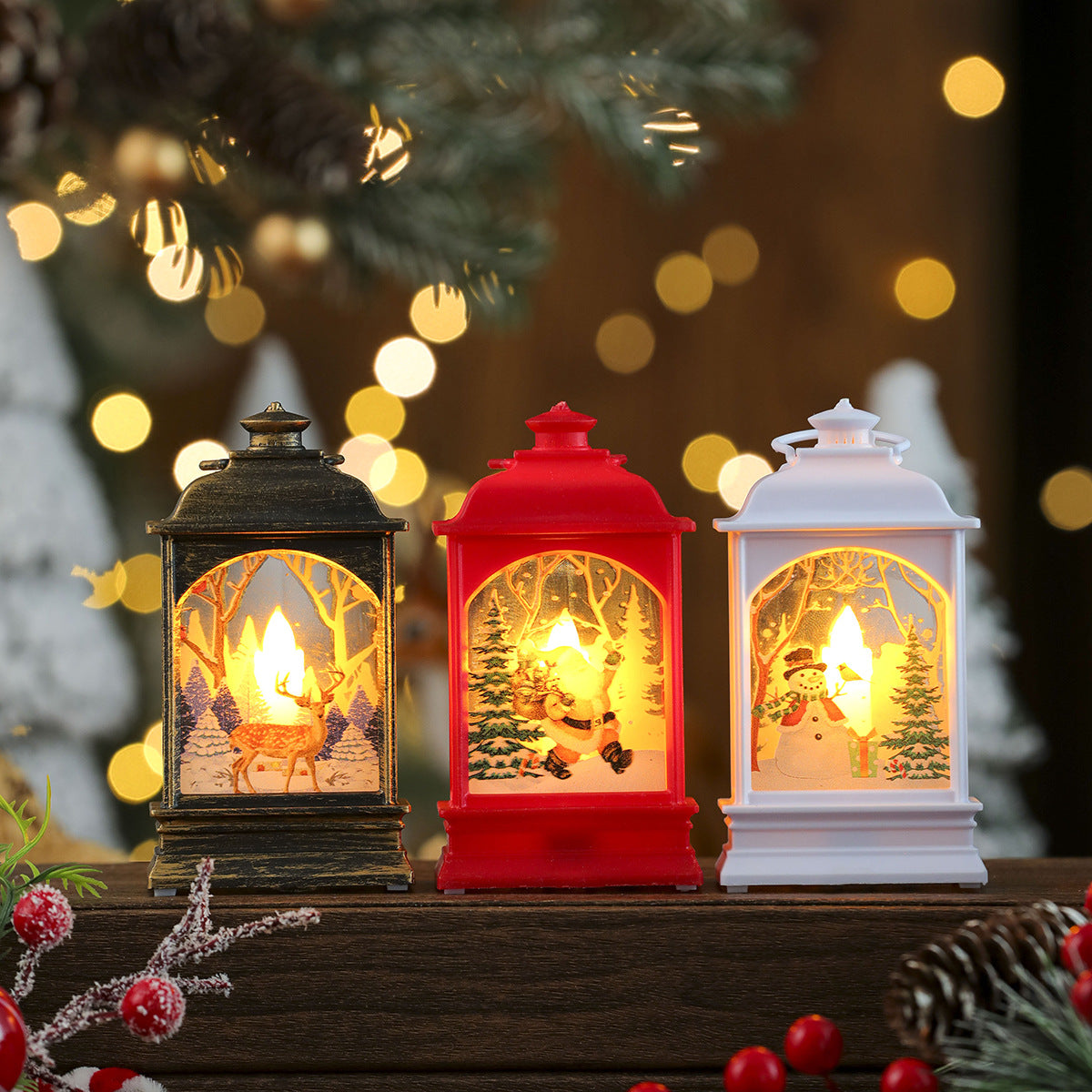 LED Illuminated Christmas Lantern Yeouu