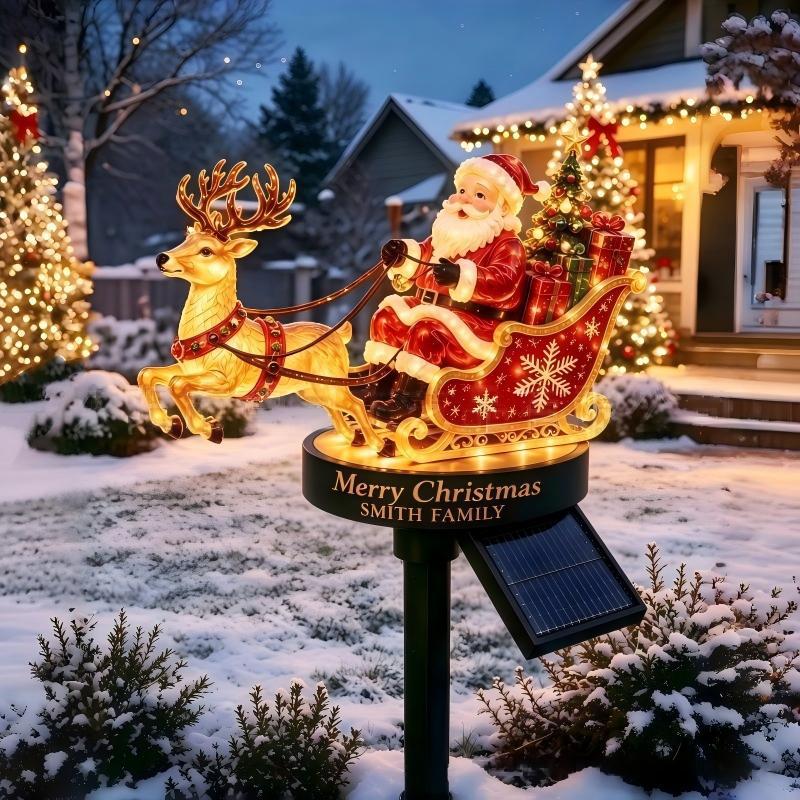 Christmas light decoration with Santa and reindeer Yeouu