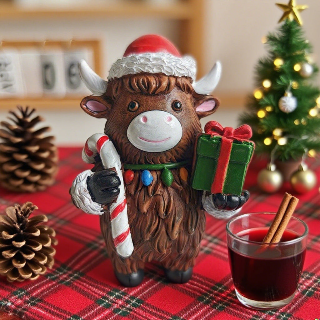Christmas decoration figure in Highlands cattle design Yeouu