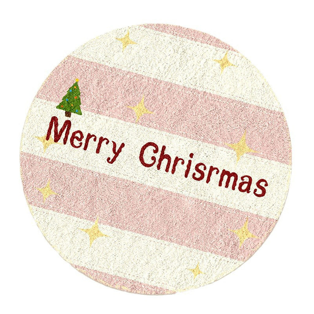 Yeouu | Cashmere-like Christmas Round Carpet Shaped