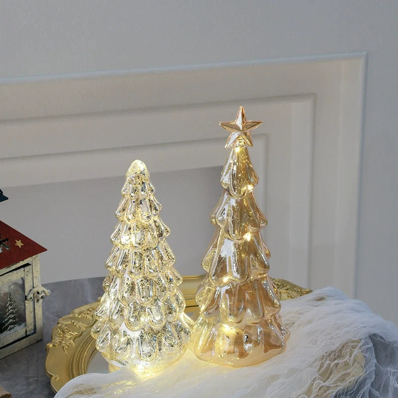 Mini Luminous Glass Christmas Tree Ornament