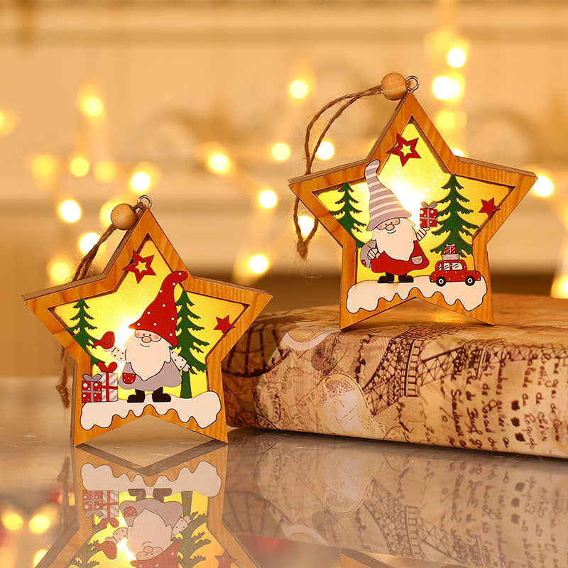 Festive Wooden Christmas Ornament Yeouu