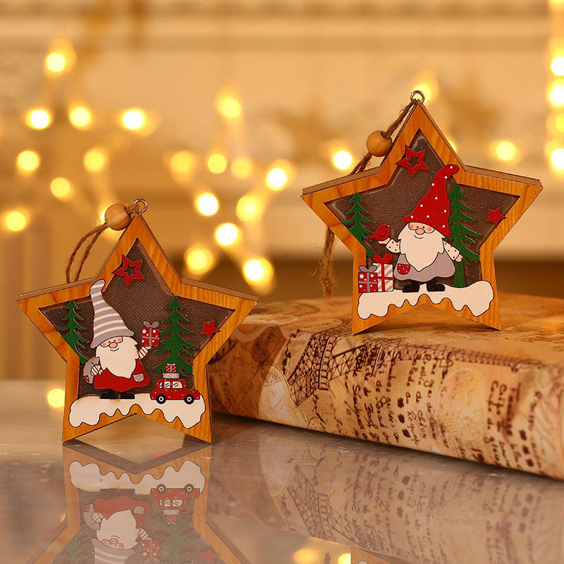Festive Wooden Christmas Ornament Yeouu