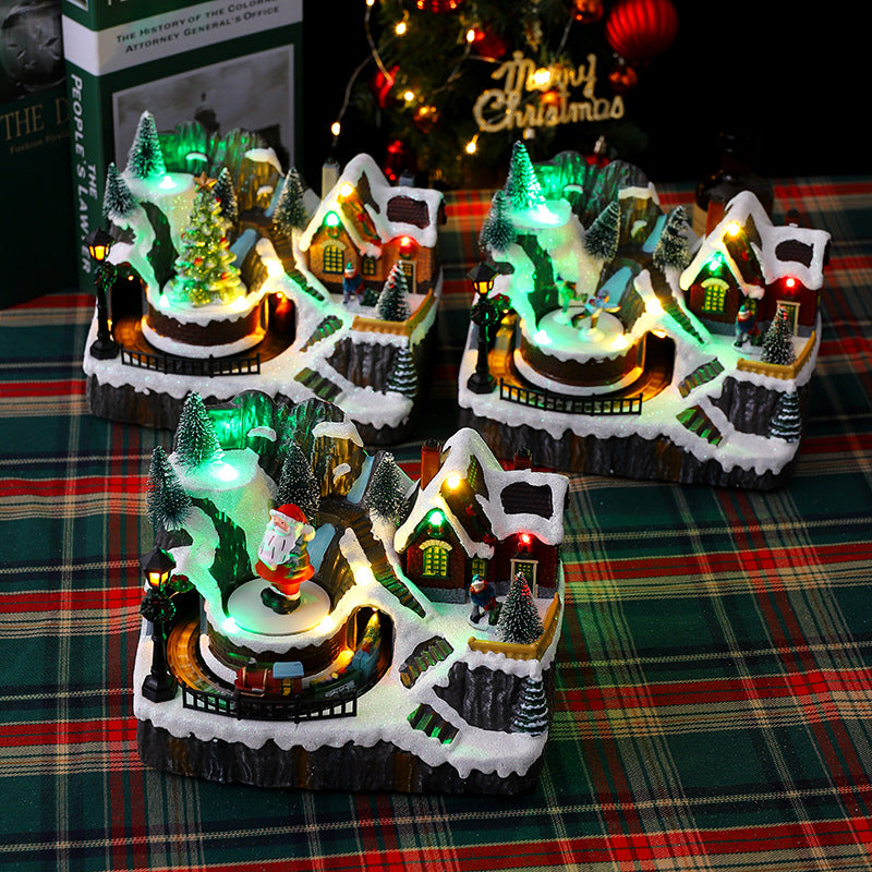 Christmas village with lights Yeouu