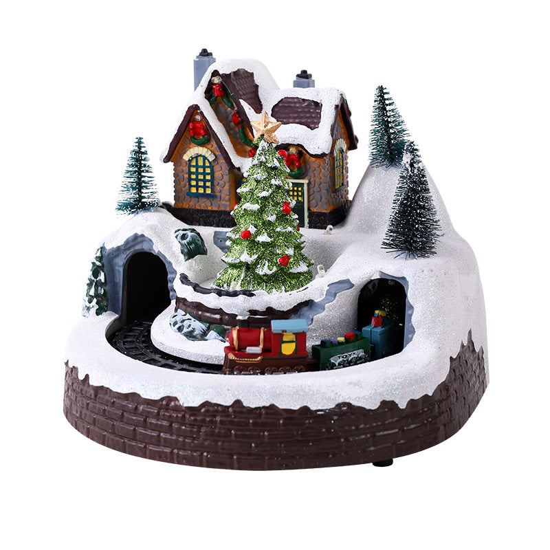Illuminated Christmas village figure Yeouu