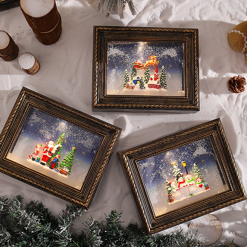 Decorative Christmas motif with snowmen Yeouu