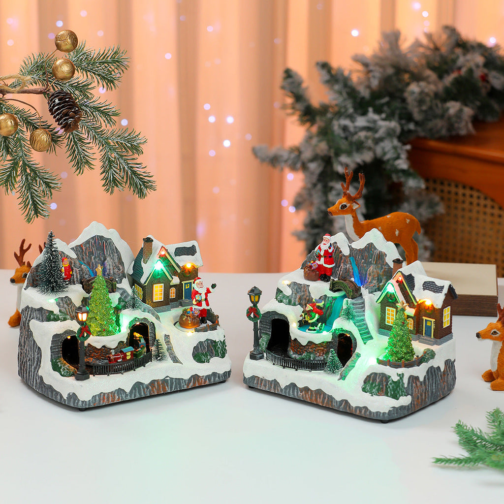 LED Illuminated Christmas Village Decoration Yeouu