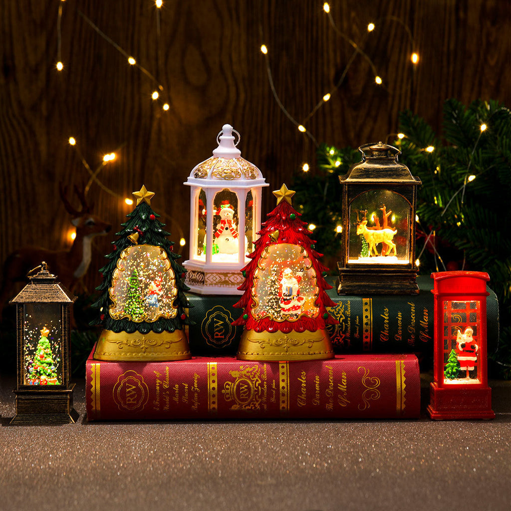 Decorative Light-Up Christmas Telephone Box Yeouu