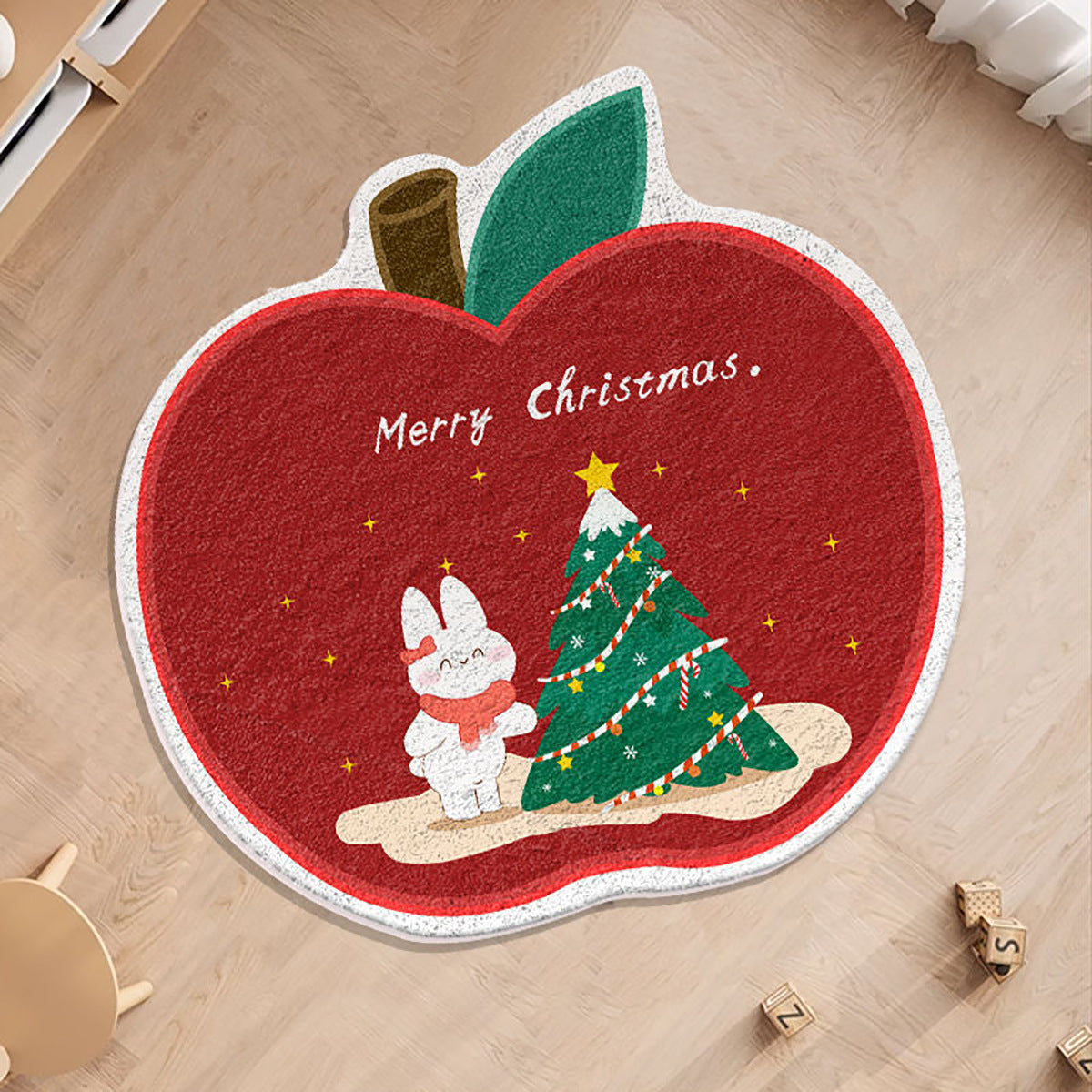 Yeouu | Cashmere-like Christmas Round Carpet Shaped