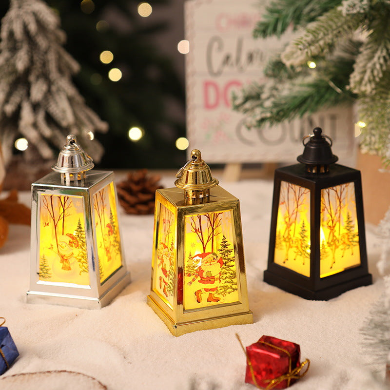 Decorative Christmas lantern with winter motifs Yeouu