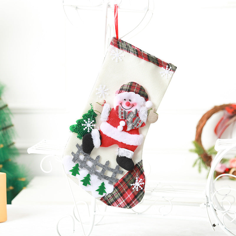 Festive Christmas stocking with cute Santa Claus motif Yeouu