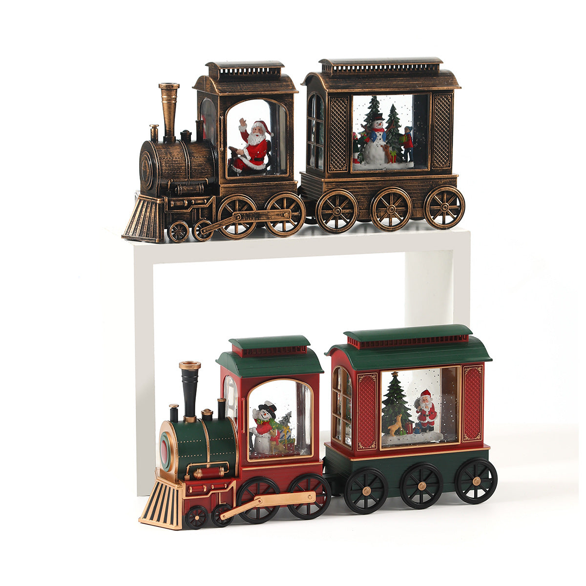 Decorative LED Christmas Train Figurine Yeouu