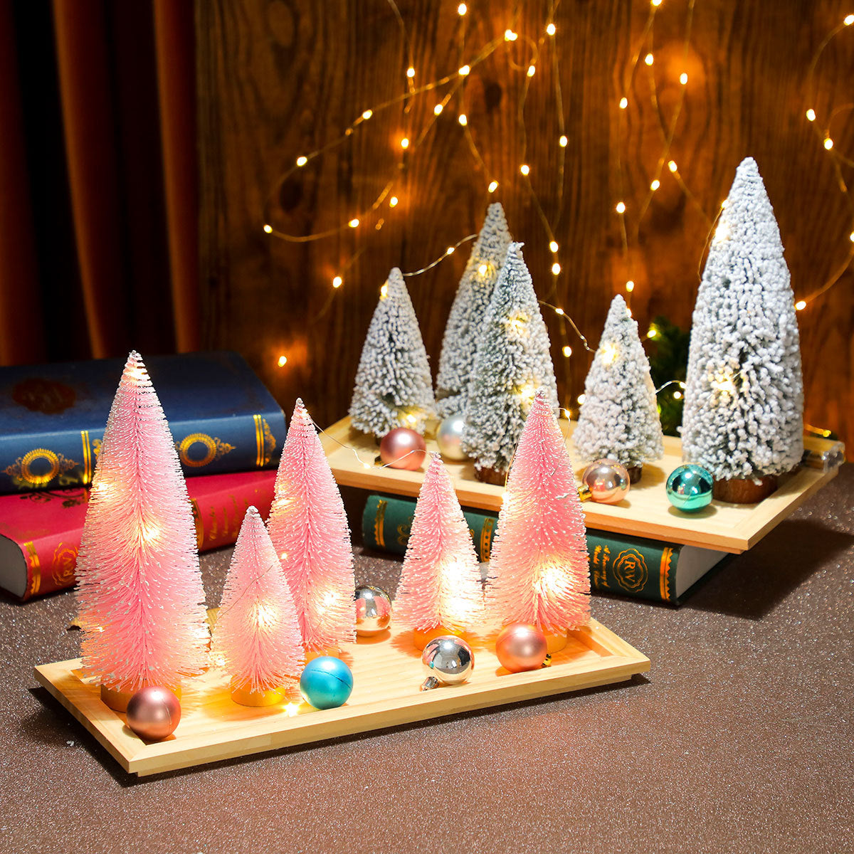 Decorative Miniature Christmas Tree Set Yeouu