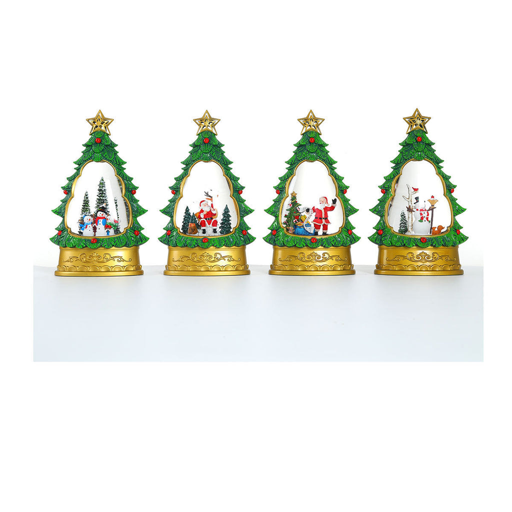 LED Christmas Tree Snow Globe Decoration Yeouu