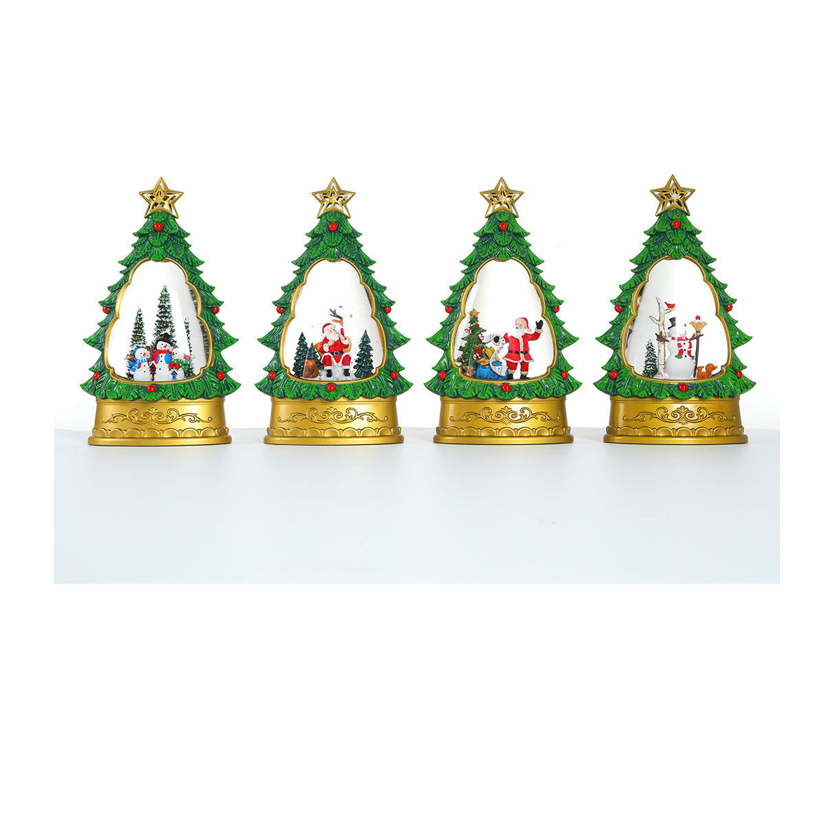 LED Christmas Tree Snow Globe Decoration Yeouu