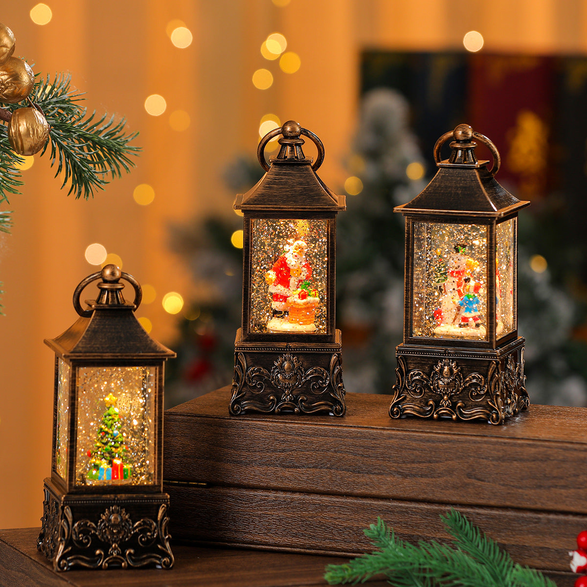 Illuminated Miniature Christmas Lantern Yeouu