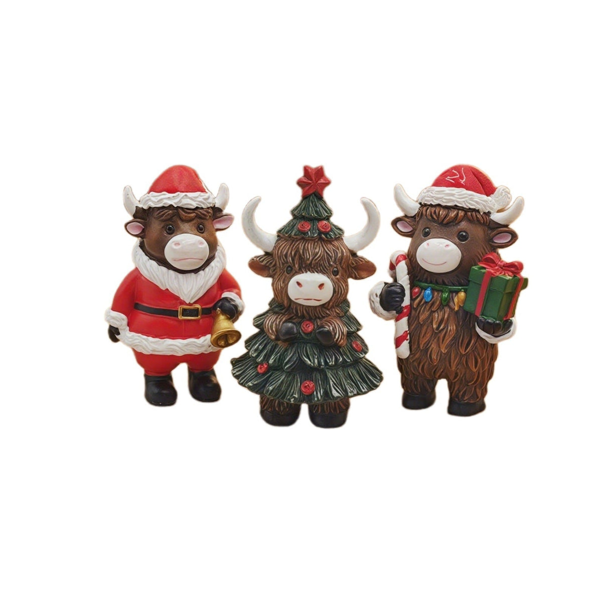 Christmas decoration figure in Highlands cattle design Yeouu