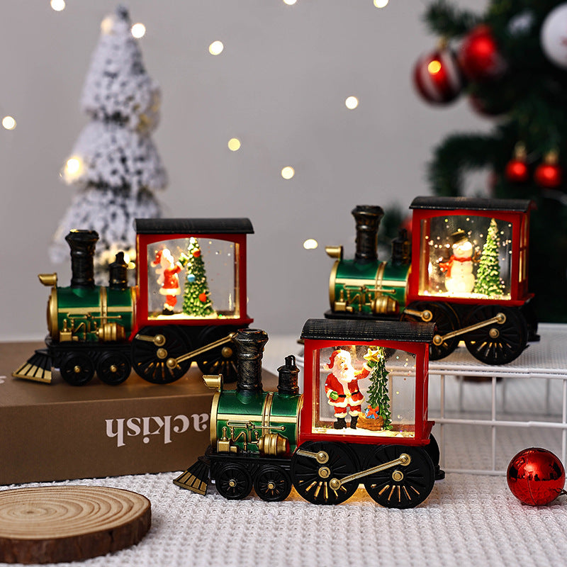 Illuminated Christmas train decoration Yeouu
