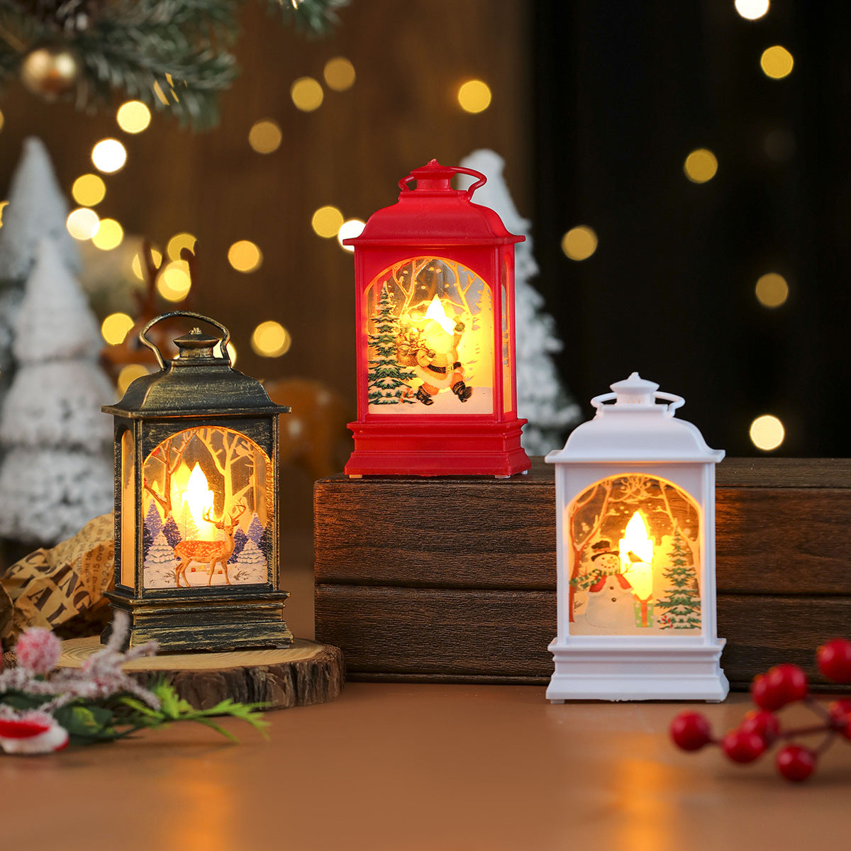 LED Illuminated Christmas Lantern Yeouu
