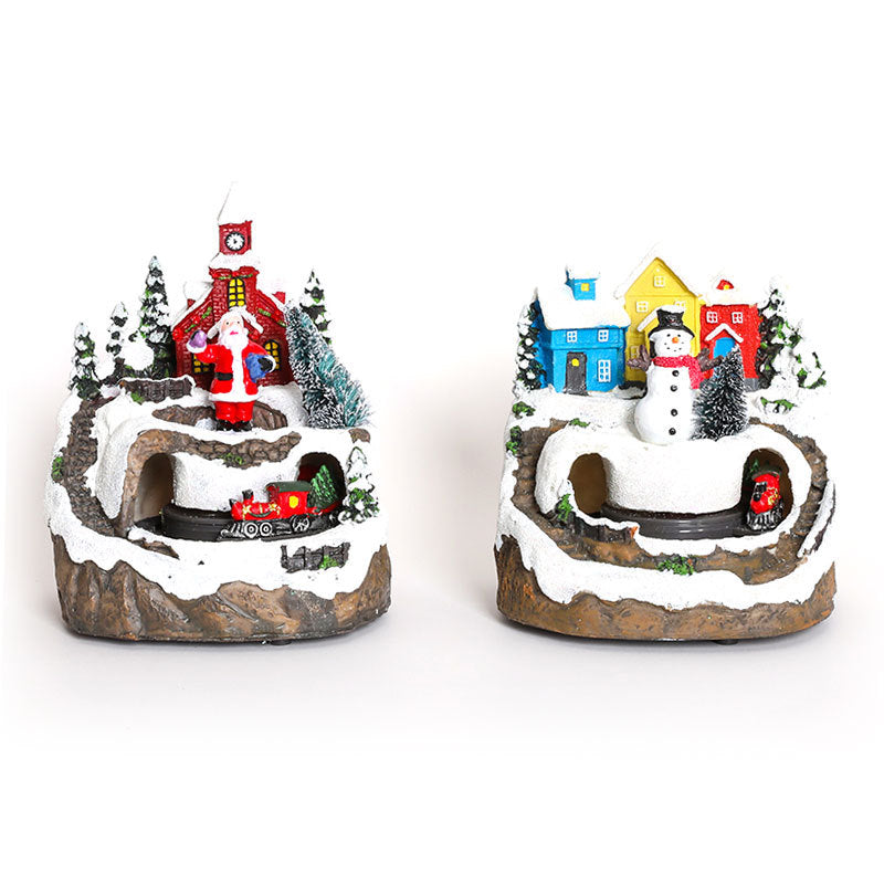 LED Illuminated Christmas Village Scene Yeouu