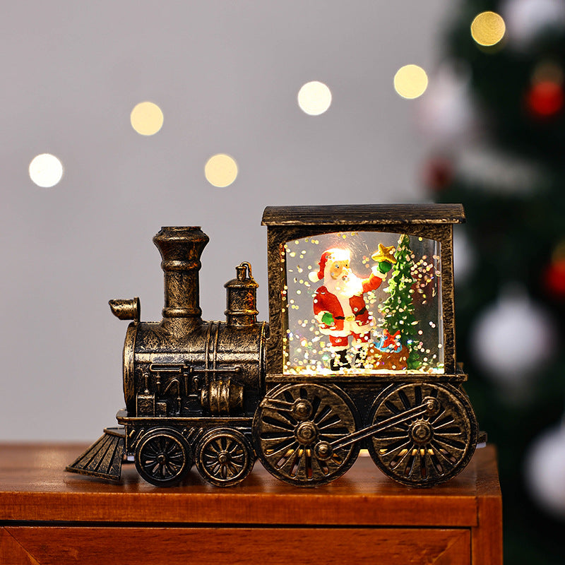 Illuminated Christmas train decoration Yeouu